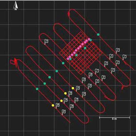 disply GPR data in a plan map view