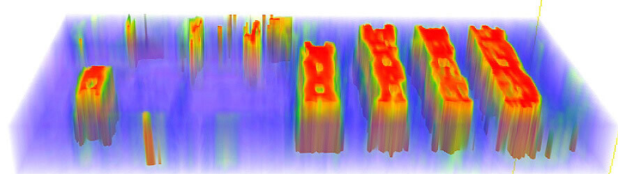 3D visualization of the GPR data