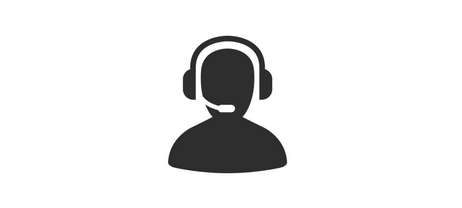 ícone de suporte mostrando pessoa com fone de ouvido